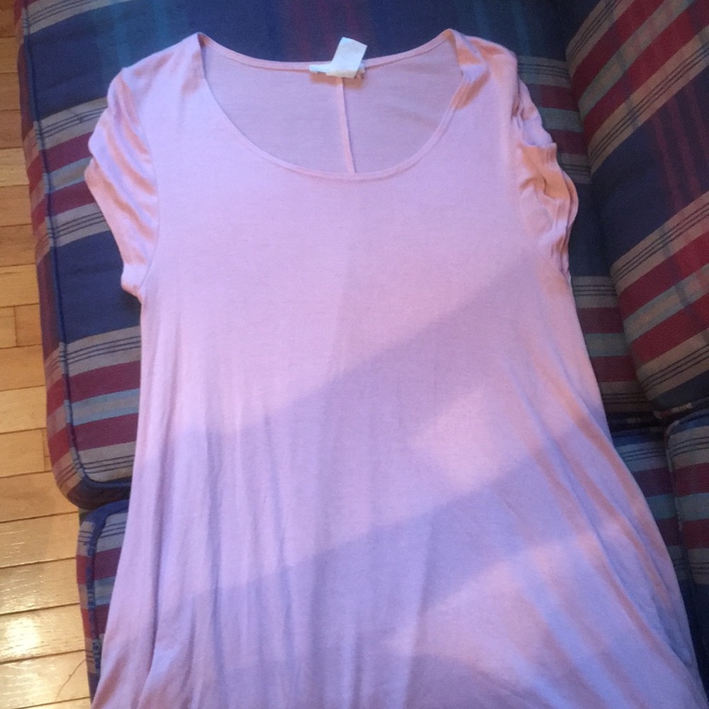 Pink cotton shift dress